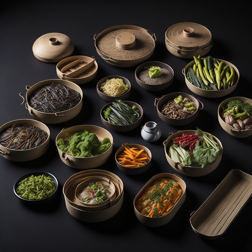 Leonardo Diffusion Bamboo Steamer trays with different types o 0