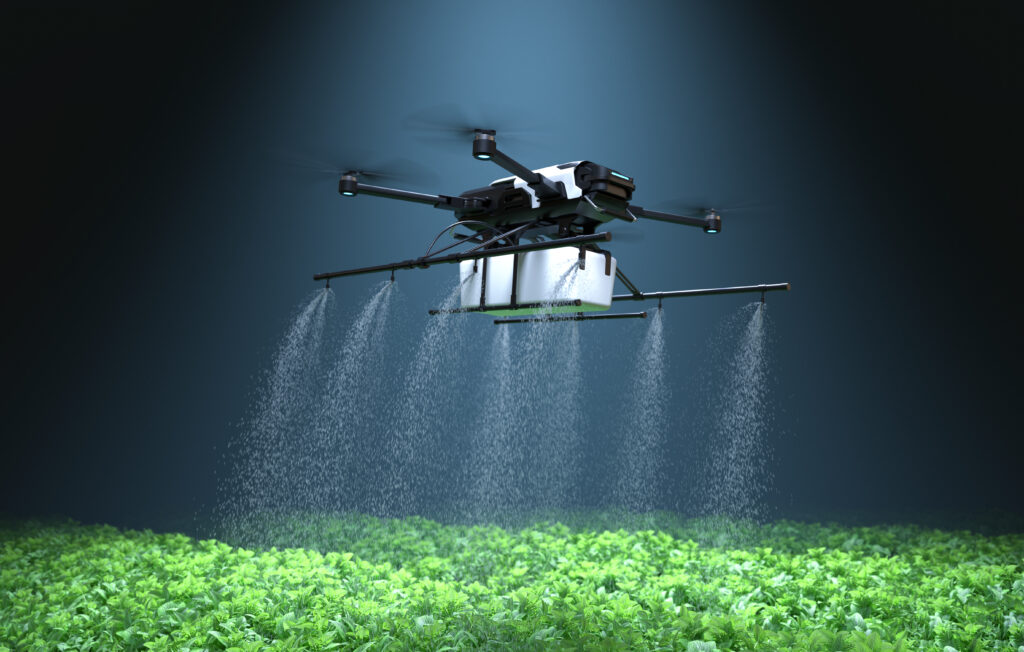 Does Conventional Farming Require Skill? 3 drone spraying fertilizer vegetable green plants agriculture technology farm automation